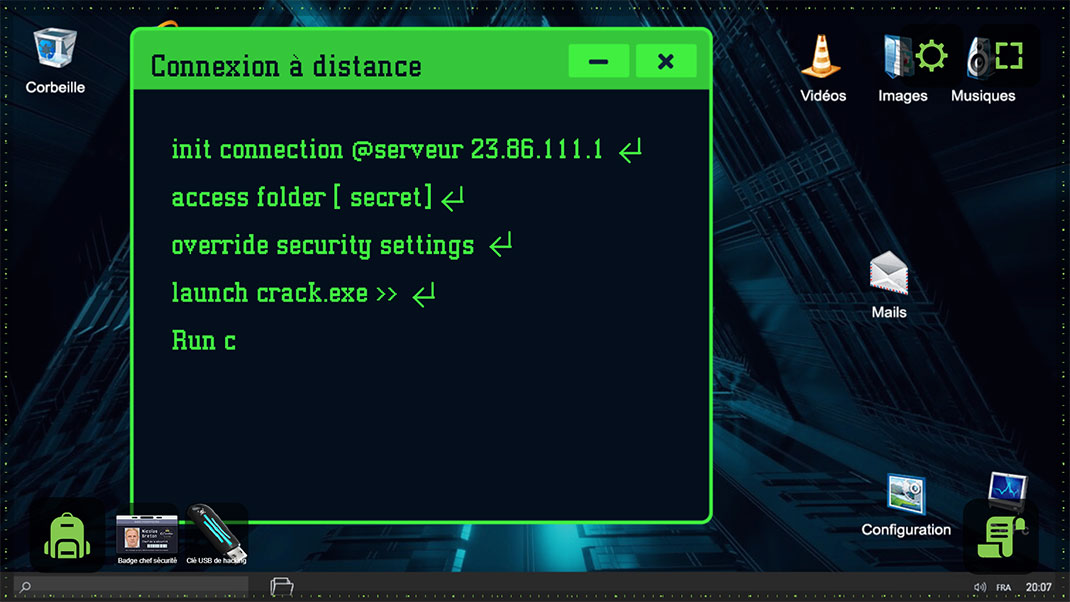 Serious game Opération Kernel 3.0 du COS screenshot