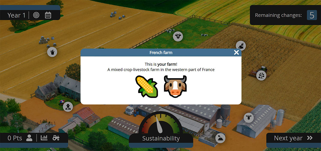 serious game SEGAE French farm screenshot